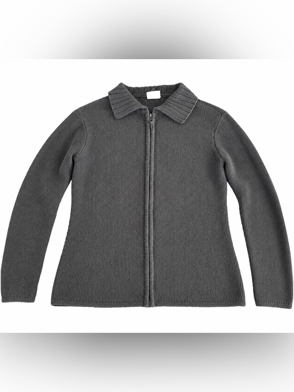 Hanna Andersson Winona Full Zip Knit Cardigan Sweater Gray Women’s Small - Picture 2 of 8